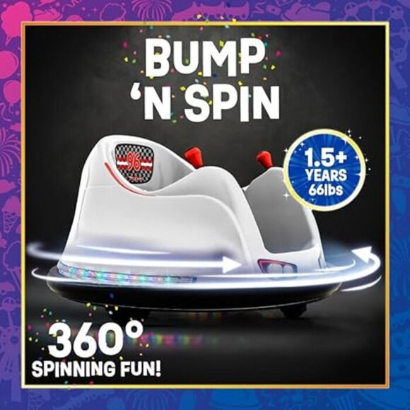 FunPark 6V Electric Bumper Car Ride-On for Toddlers